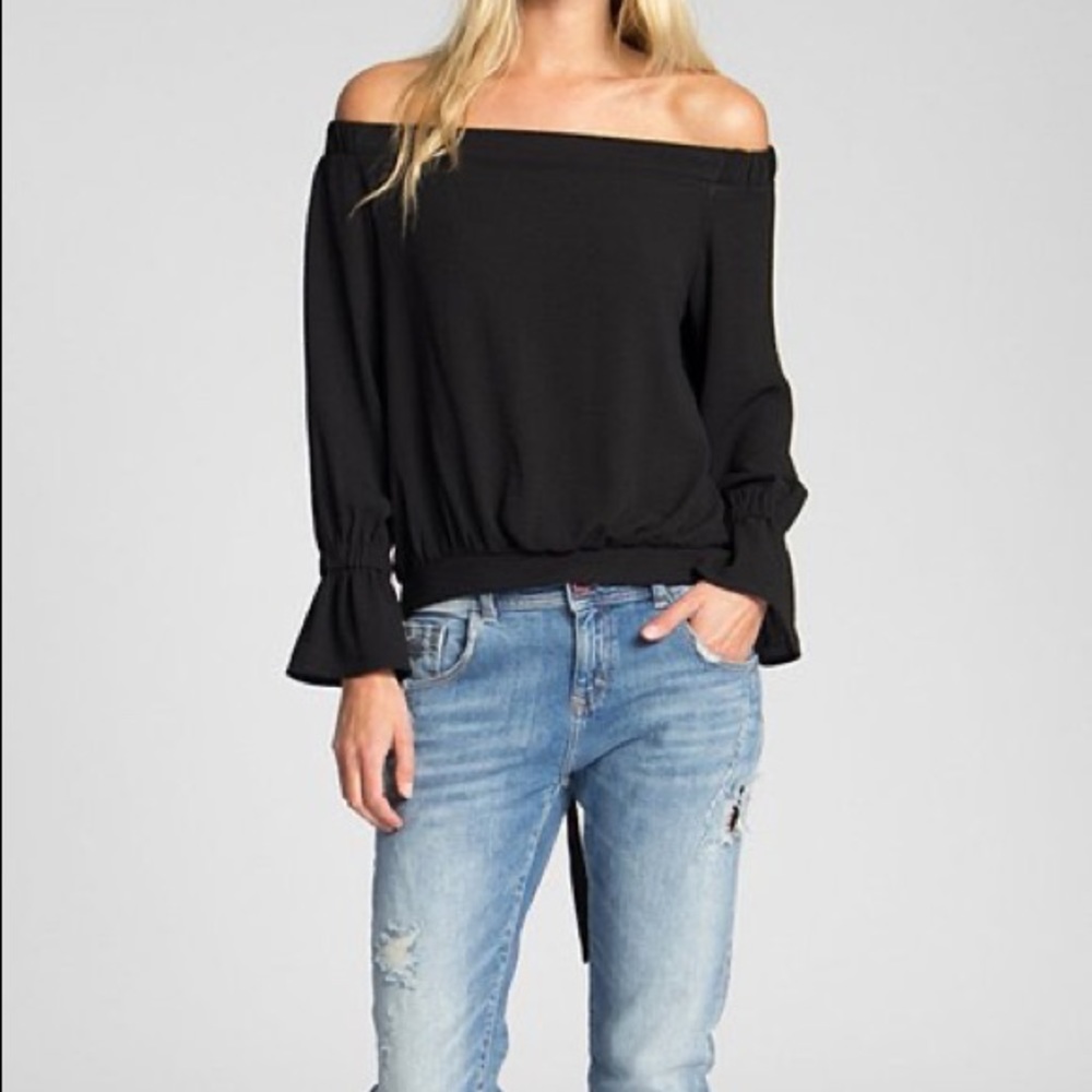 Black Off Shoulder Top